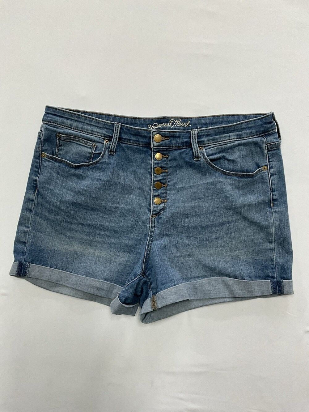 Universal Thread High-Rise Button Fly Midi Jean Shorts - Women’s Size 16/33